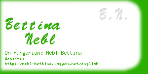 bettina nebl business card